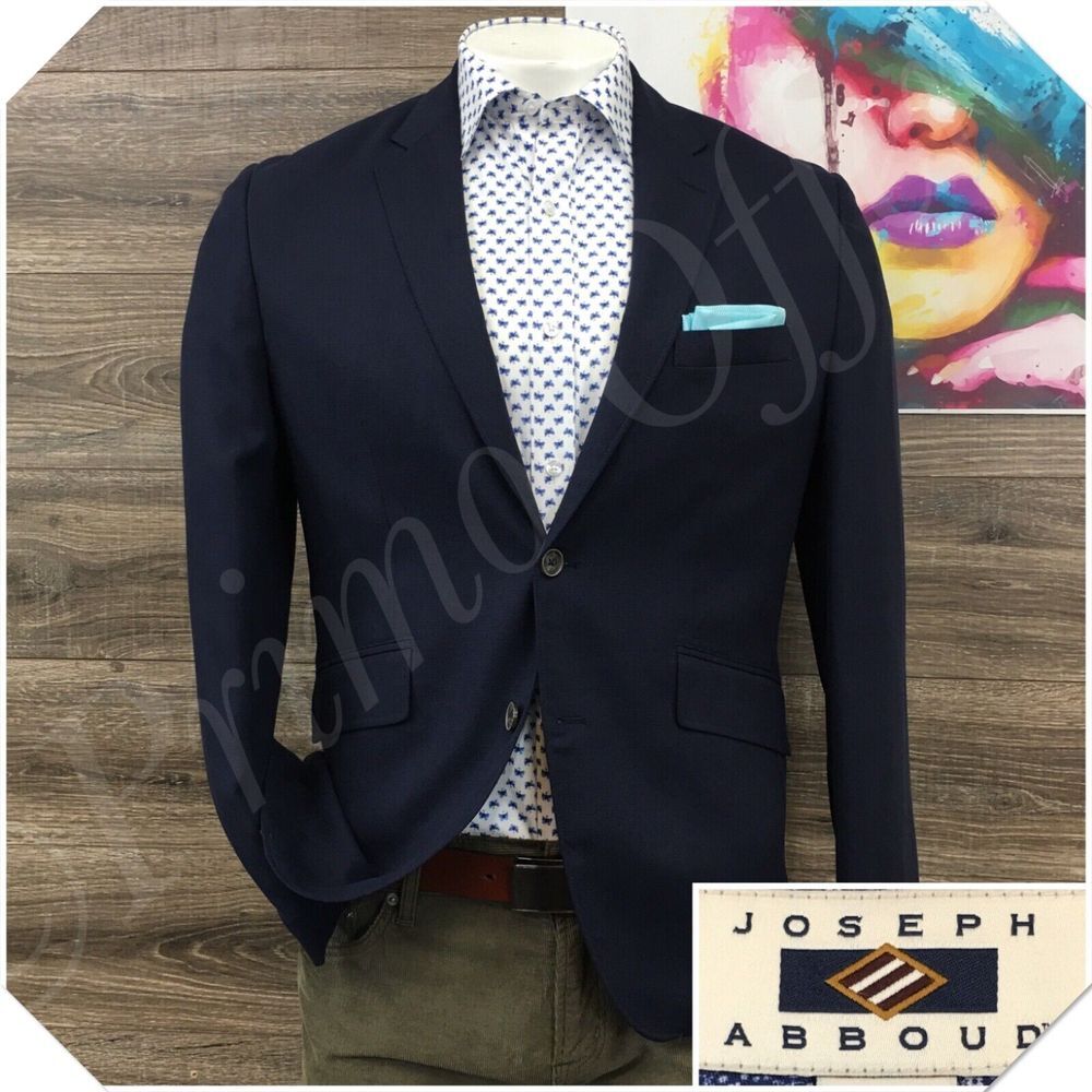 JOSEPH ABBOUD Mens‎ Blazer Sport Coat Casual Jacket Size M ( 40R ) Blue Suit